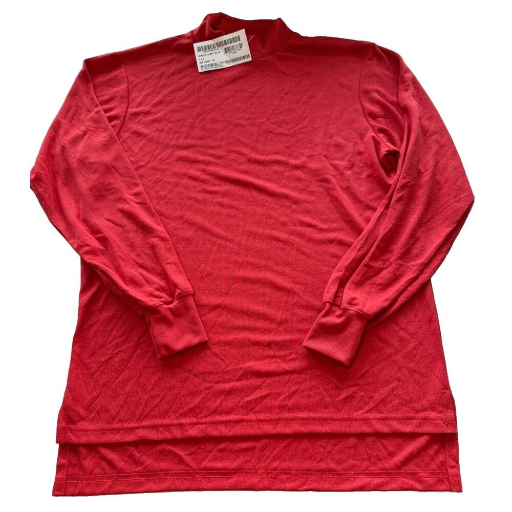 Flight Deck Jersey Shirt Mens Large Red Mock Neck Crewman FR Flame Resistant NWT